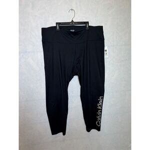 Calvin Klein Performance Black Stretch Wick Capri Leggings 3X
